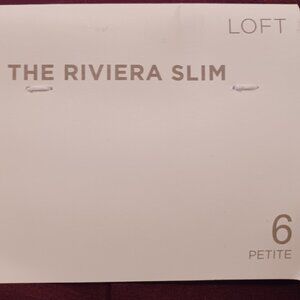 Anne Taylor Loft Riviera Slim Crimson Blush Size 6 Petite NWT